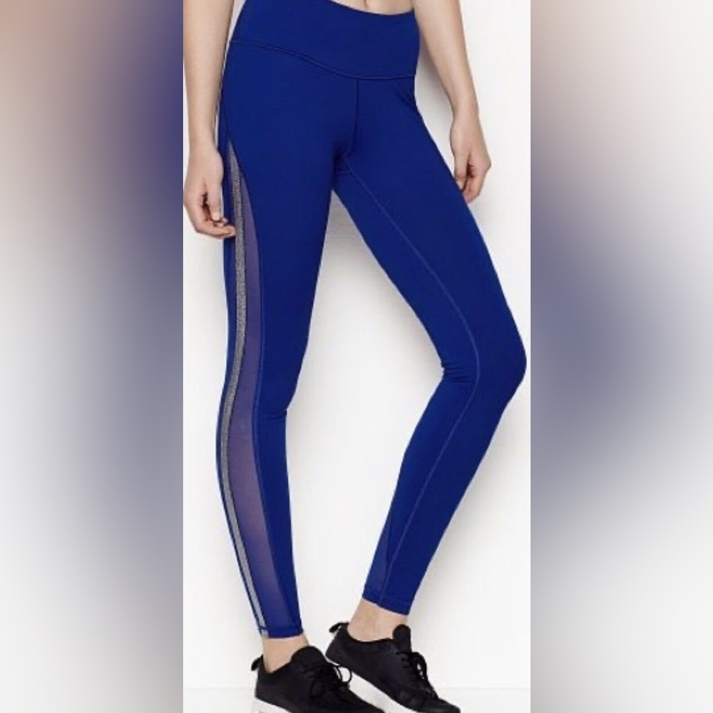 VICTORIA'S SECRET Knock out Blue and Silver Workout Tights